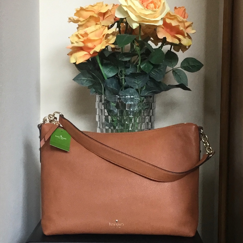 NEW Kate Spade Larchmont Avenue Alena Shoulder Bag/ Crossbody Warm Cognac